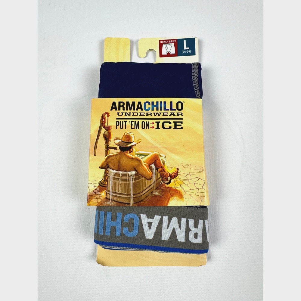 Duluth Trading Co Armachillo Cooling Boxer Briefs Bering Blue Large